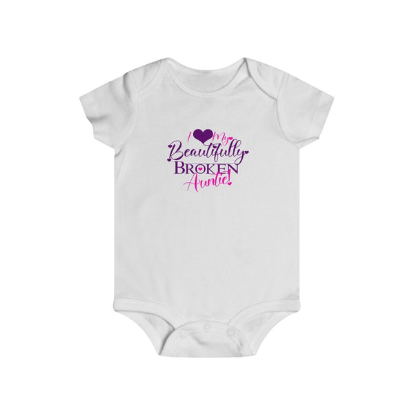 Beautifully Broken Auntie - Baby Girl Onesie