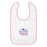 I Love My Beautifull Broken Mommy Embroidered Baby Bib